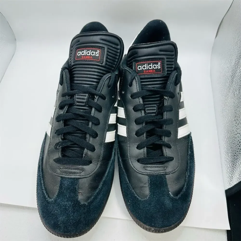 adidas Samba Classic Men's Sneakers Black/White Size 12.5 Low Top Lace-Up